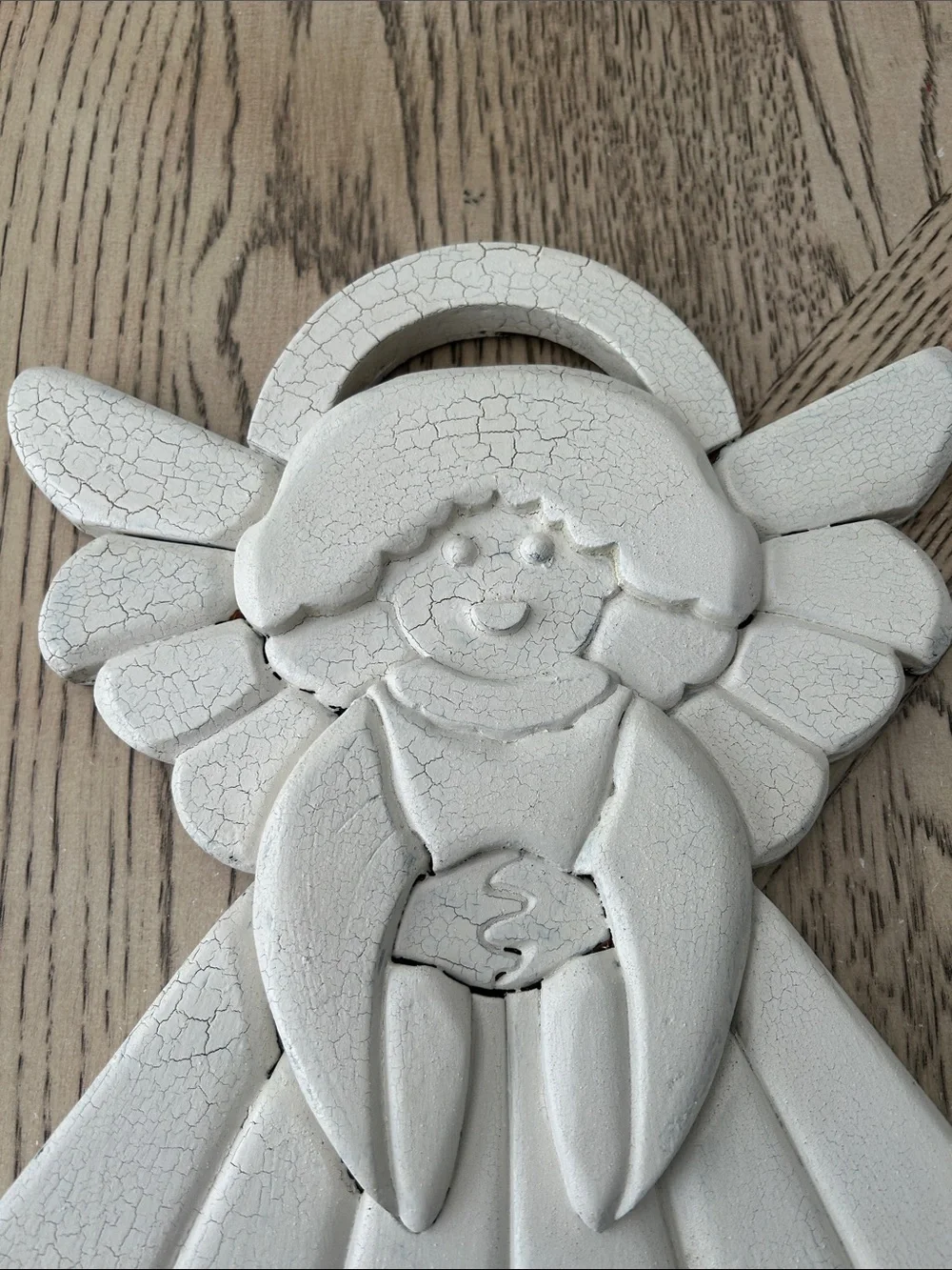 Rustic White Angel Wall Decor
